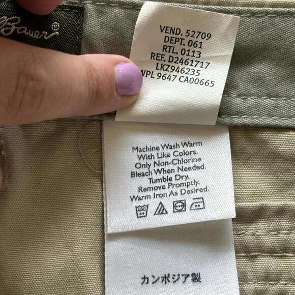 Eddie Bauer Pants Womens Size 16 Tan Capri Cargo Hiking Camping Gorpcore Pockets - Picture 12 of 12